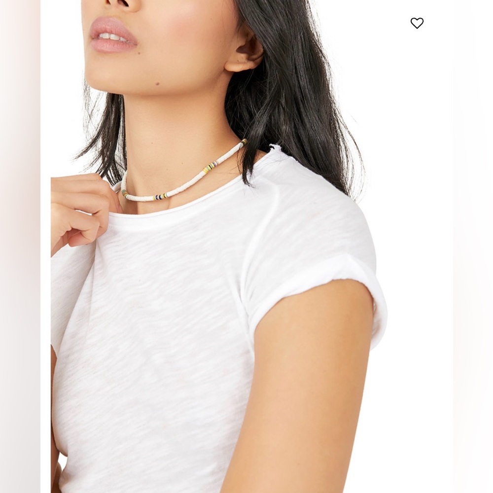 NWT Free People Be My Baby Tee in White Size Large - Picture 4 of 4
